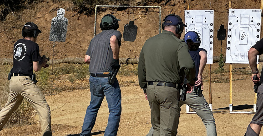 Alex Dov instructing an outdoor firearms course